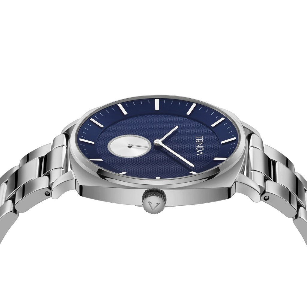 Trnda Men's Stainless Steel Watch, Blue Dial | Trnda-45mm
