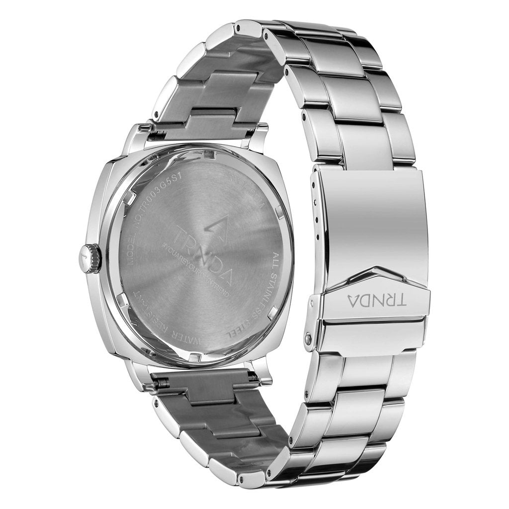 Trnda Men's Stainless Steel Watch, Blue Dial | Trnda-45mm