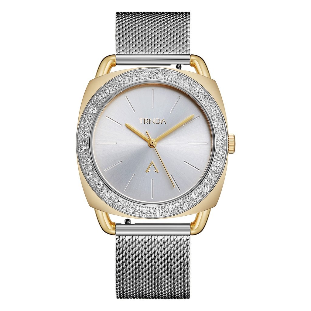 Trnda Women's Stainless Steel Gold Watch, Silver Dial | Trnda-W35.8