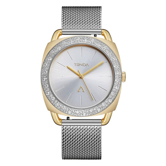 Trnda Women's Stainless Steel Gold Watch, Silver Dial | Trnda-W35.8