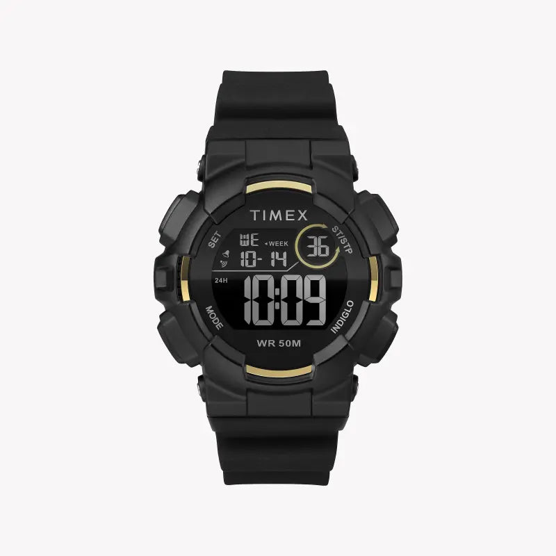 Timex Unisex Black Silicone Watch, Digital Dial | Tw5m23600