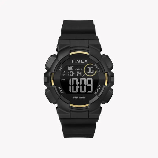 Timex Unisex Black Silicone Watch, Digital Dial | Tw5m23600